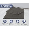 thumbnail image 3 of Hawmam Linen Cool Grey Bath Mats, 21 x 34 inches, Pack of 2 - 100% Ring Spun Cotton, Banded Design, Highly Absorbent, Machine Washable for Bathroom Floor, 3 of 6