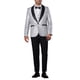 thumbnail image 2 of INSPIRE CHIC Blazers para Hombre con Solapa Metálica y Un Botón, Estilo de Fiesta, Brillantes, Talla 2XL, Plata, 2 of 4