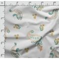 thumbnail image 2 of Soimoi Asian Paisley Printed,Cuddle Minky Fabric, Sewing Fabric by The Yard 56 Inch Wide,Decorative Plush Soft Fabric, Baby Garments, Toys and Blankets, White, 2 of 5