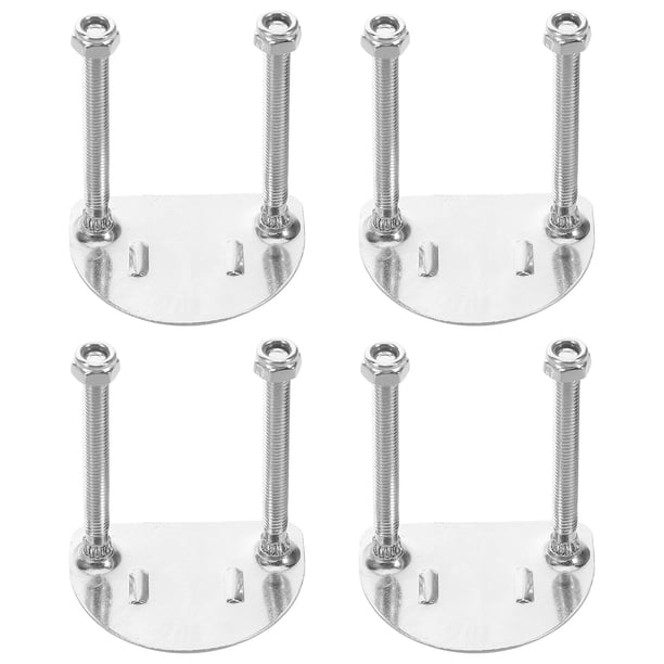 BRIGHTFUFU 4 piezas Patinadores de rodillos Roller PLACA DOBLE PLATA BASE BASE Hardware Cuatro ruedas Soporte de patines para la reparación e instalación del patinador del rodillo
