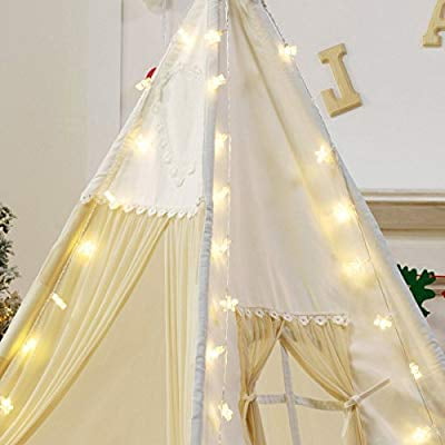 Teepee Decoration Teepee Fairy Light Christmas LED lights for Teepee Warm White String Light LED Battery Operated Lights for Kids Teepee