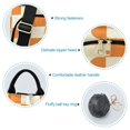 thumbnail image 7 of FORMRS Women's Travel Backpack Purse Anti-Theft Hidden Pockets Casual Shoulder Bag, Orange Checkered Pattern, 7 of 7