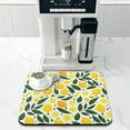 thumbnail image 2 of Lemon Pattern Dish Drying Mat, Cute Yellow Summer Fruit Design Absorbent Kitchen Mat, 2 of 7