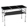thumbnail image 2 of Folding Camping Table, 3ft Portable Pinic Table with 3 Adjustable Height, Small Aluminum Foldable Lightweight Patio Side Table with Carry Handle for Outdoor Indoor Hiking Camp BBQ Beach, 2 of 12