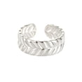 thumbnail image 1 of Thumb Ring Retro Leaf Shape Adjustable Opening Design Finger Ring Anti-Oxidation Stainless Steel Finger Band, 1 of 7