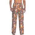 thumbnail image 3 of Picia Cute Little Fox Mens Soft Woven Cotton Elastic Waistband Sleep Pajama Pant Lounge Sleep Pant With Pockets And Drawstring-Small, 3 of 9