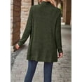 thumbnail image 5 of Women'S Long Cardigan, Autumn and Winter Long Sleeve Front Open Sweater with Pockets Olive Green XL, 5 of 6