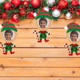 thumbnail image 6 of A1U Felt Photo Frame Character Ornaments Elves, Christmas Holiday Felt Party Gift Favor Home School Hanging Loops Crafts Accessories Mantle Banisters Walls Art Decorations, 1 ct. (6.9x5.4-in.), 6 of 7