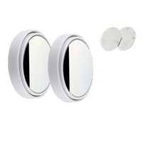 360° Car Blind Mirror 2" Round Real Glass Lens Wide Angle Rearview Safety Mirror for Cars,SUVs & Trucks Easy Stick-On Installation 5.6cm Diameter ABS Housing