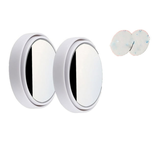 Blind Spot Mirror for Car and Truck | 2 Inch Round Adjustable 360° Wide Angle Rearview Reflector | Real Glass Lens | Easy Stick-On Installation | Fits SUVs and Vehicles | ABS Housing | 2 Pack