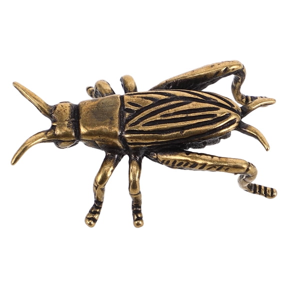 DEEPCRAFF Vintage Brass Crickets Sculpture for Office Desk Decor and Shui Wealth Display