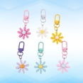 thumbnail image 6 of OFFIGAM Vintage Daisy Flower Keychain 6pcs Aesthetic Keyring for Bag Car Phone 2.8×1.2×0.2in, 6 of 10