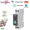 thumbnail image 2 of Mistaha Smart Home WiFi Circuit Breaker with Remote Control and Monitoring - Tongou Tuya App Controlled DIN Rail Installation Black 32A with Real-time Data Display, 2 of 6