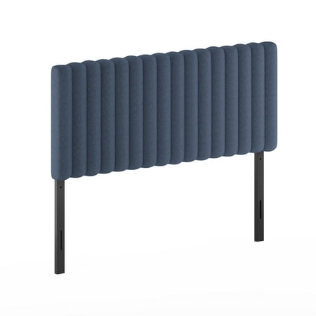Furinno Roanne Upholstered Tufted Headboard, Denim, Full