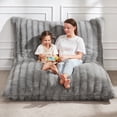 thumbnail image 1 of Hobestluk 3 in 1 Bean Bag Chair Giant Bean Bag Chairs for Adults with Ripple Cover Convertible Bean Bag Floor Cushion with Machine Washable Cover for Living Room (Ripple Grey), 1 of 7