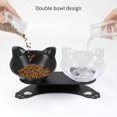 thumbnail image 3 of Tazón de gato, cuencos de gato doble con soporte elevado, cuenco de gato antideslizante, cuenco de gato doble para perros y gatos pequeños Feliz Sencillez, 3 of 5