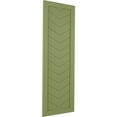 thumbnail image 3 of Ekena Millwork 12"W x 53"H True Fit PVC Single Panel Chevron Modern Style Fixed Mount Shutters, Moss Green (Per Pair - Hardware Not Included), 3 of 9