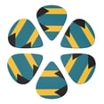 thumbnail image 6 of 6 Pieces Flag Of The Bahamas Guitar Picks for Guitar Bass Music Instruments with 1 Pick Leather Pick Holder, 6 of 7