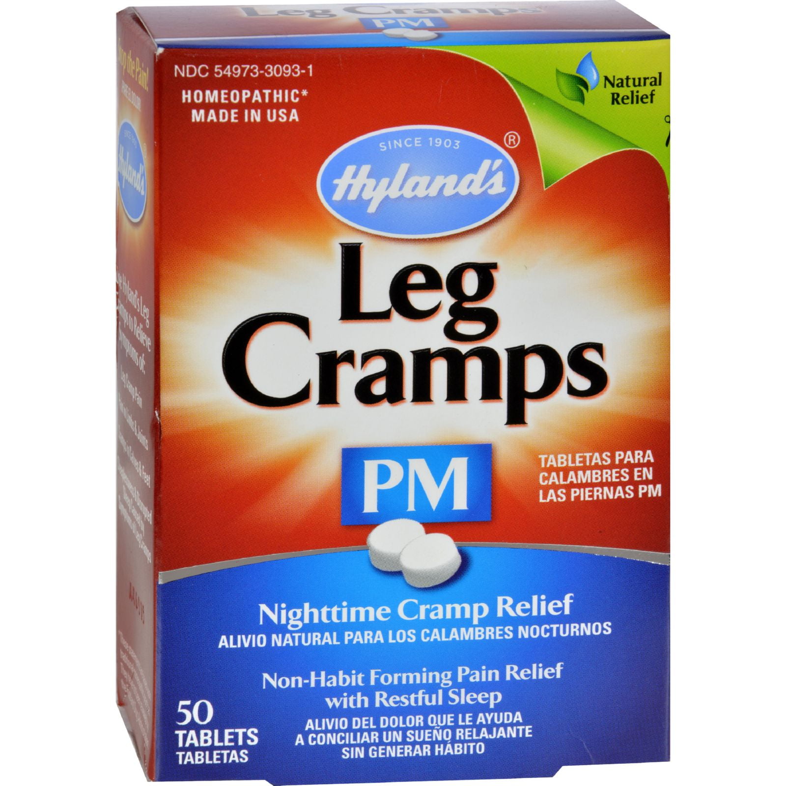 Hyland S Leg Cramps Pm Tablets 50 Ea Pack Of 3 Walmart Com Walmart Com
