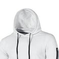 thumbnail image 5 of LoyisViDion Men'S Slim Round Neck Long-Sleeved T-Shirt Zipper Bottoming Shirt T-Shirt White 14(XXXL), 5 of 5