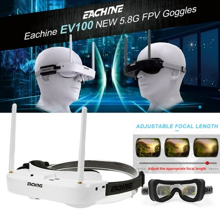 Eachine EV100 720*540 5.8G 72CH FPV Goggles with Dual Antenna Fan 7.4V 1000mAh Battery For RC Drone Quadcopter FPV