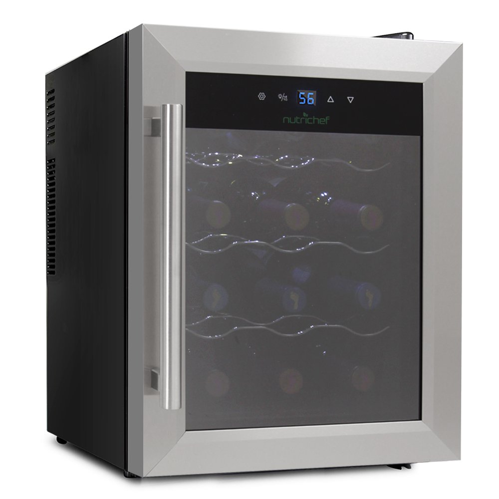 NutriChef PKTEWC125 Electric Wine Cooler Wine Chilling Refrigerator
