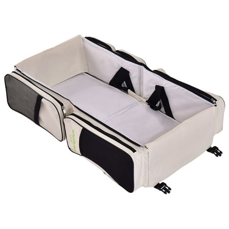 Costway 3 in 1 Portable Infant Baby Bassinet Diaper Bag Changing Station Nappy