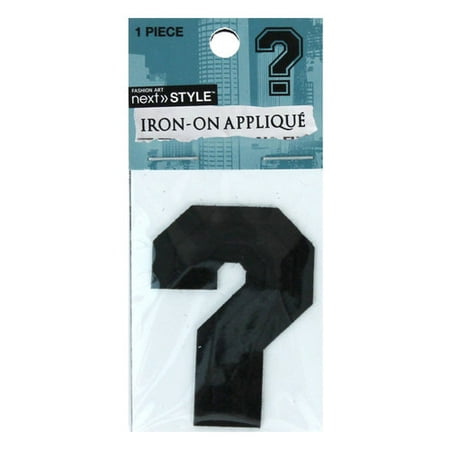 Next Style Single Embroidery Letter, "?", Black