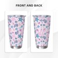 thumbnail image 3 of Fotbe Sea Shells 3 Pattern 20 oz Tumbler Stainless Steel Vacuum Insulated Coffee Ice Cup Double Wall Travel Flask Leak-proof Coffee Cup-Without Straw, 3 of 8