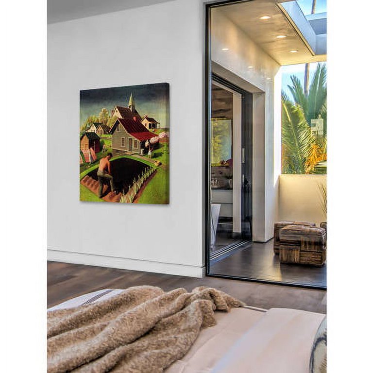 Free Shipping! Marmont Hill Spring 1942 by Grant Wood Canvas Print