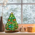 thumbnail image 3 of Diy Diamond Dot Painting Christmas Tree 3D Display Sign With Wooden Base, Three-Dimensional Design For Desktop Decoration, Ideal Christmas Holiday Home Office Party Decoration, 3 of 6