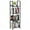 Black, variant on Bookshelf Storage Shelf Small Bookcase Freestanding Storage Stand for Living Room, Bedroom, Kitchen Rust Resistance, Easy Assembly Free Combination Multi-Functional Organizer (3 Tiers, White)