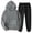 Dark Gray, variant on Women's Hooded Tracksuit Set – Long Sleeve Pullover Hoodie with Front Snap Pocket and Elastic Waist Jogger Pants, Cozy Fleece Warm Sweatsuit Two Piece Outfits Gray S