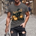 thumbnail image 1 of Blusas y camisas de manga corta y cuello redondo para hombre. Blusas/camisetas de manga corta con cuello redondo y estampado de Halloween para hombre. Blusa para hombre., 1 of 5