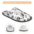 thumbnail image 3 of Slippers for Women, Sketch Line Cute Cat Fish Bone Womens Slippers Fuzzy Winter House Shoes, Soft Anti-Skid Slippers Indoor and Outdoor, 3 of 5