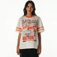thumbnail image 3 of Women's The Wild Collective  Cream Cleveland Browns Vintage Drop Shoulder Oversized Boyfriend T-Shirt, 3 of 3