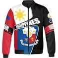 thumbnail image 2 of Lotusprinthandmade Personalized Philippines Flag All-over Print Bomber Jacket S-5XL Multicolor, 2 of 5