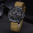 thumbnail image 2 of Reloj deportivo unisex para estudiantes Reloj de pulsera con correa de lona para parejas de cuarzo de aleación ultrafina (verde), 2 of 3