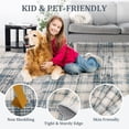 thumbnail image 3 of Memoryfield 5' x 7' Washable Plaid Area Rug, Modern Non-Slip, Stain-Resistant Floor Carpet for Bedroom, Living Room, Nursery, Dining Room & Dorm, Blue&Beige, 3 of 6