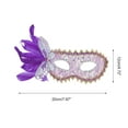 thumbnail image 2 of Unique Bargains Halloween Christmas 1 Pc Side Feather Masquerade Princess Half Face Party Mask for Masquerade Party Purple, 2 of 5