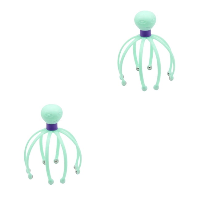 Minnieouse Masajeador de cabeza y cuero cabelludo, peine, rodillo de masaje para el cuello, garras de pulpo, bola magnética, herramienta para relajar el Verde 2piezas Minnieouse CBP151928