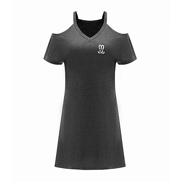 Vestido de mujer con hombros descubiertos, minivestido de primavera para adolescentes, para fiestas navideñas y caminatas , m M