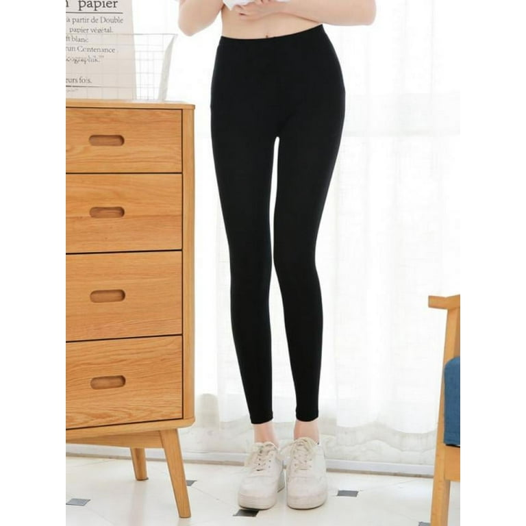 Jongmart Waisted Leggings,Super Soft Full Length Opaque Slim,Modal Cotton