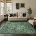thumbnail image 2 of Lahome Washable 5'x7' Area Rug, Green Vintage Floral Rugs for Living Room, Non-Slip Soft Low Pile Botanical Birds Pattern Carpet for Bedroom Dining Room Office Decor, Green, 2 of 12