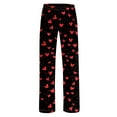thumbnail image 4 of Oksale Love Heart Graphic Pajama Pants for Women Plus Size Valentine's Day Pj Trousers Soft Cozy Sleepwear Fall Winter Loungewear Multicolor S, 4 of 6