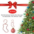 thumbnail image 3 of 50 Pack Ornament Hooks, Christmas Ornament Hooks Ornaments Hangers Hooks for Christmas Ornaments Metal Wire Ornaments Hooks Anchors for Xmas Tree Decorations Hanging, Red, 3 of 5