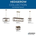 thumbnail image 6 of Hedgerow Collection One-Light Distressed Brass and Aged Oak Farmhouse Style Flush Mount Ceiling Light, 6 of 7