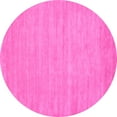 thumbnail image 1 of Ahgly Company Indoor Round Solid Pink Modern Area Rugs, 7' Round, 1 of 4