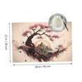 thumbnail image 2 of DouZhe Polyester Placemats Set of 4, Abstract Pink Cherry Blossom Pattern Heat Resistant Place Mats for Dining Table, 12" x 18", 2 of 7