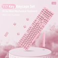 thumbnail image 2 of 117 Key  Custom PBT Keycap Set Double Shot OEM Profile for 61/68/87/98/100/104Key and Full Size Mechanical Keyboard DIY(Pink Square), 2 of 7